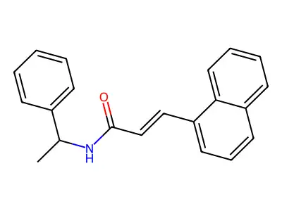 3-(1-naphthyl)-N-(1-phenylethyl)acrylamide structure