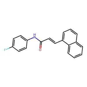 N-(4-fluorophenyl)-3-(1-naphthyl)acrylamide structure