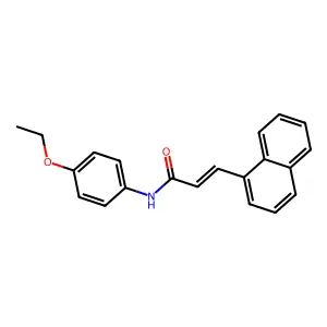 N-(4-ethoxyphenyl)-3-(1-naphthyl)acrylamide structure