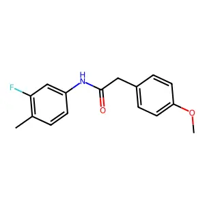 N-(3-fluoro-4-methylphenyl)-2-(4-methoxyphenyl)acetamide structure
