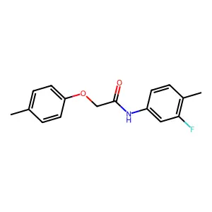 N-(3-fluoro-4-methylphenyl)-2-(4-methylphenoxy)acetamide structure