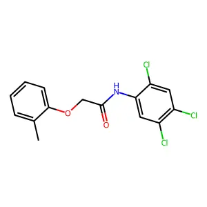 2-(2-methylphenoxy)-N-(2,4,5-trichlorophenyl)acetamide structure