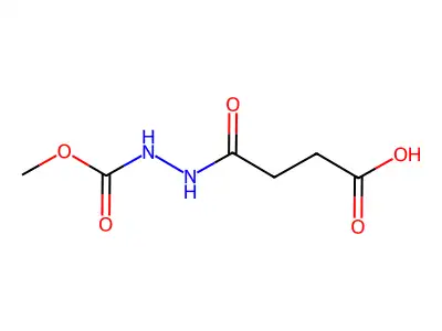 4-[2-(Methoxycarbonyl)hydrazino]-4-oxobutanoic acid structure
