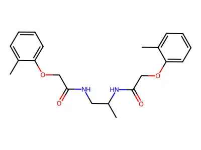 2-(2-methylphenoxy)-N-[2-[[2-(2-methylphenoxy)acetyl]amino]propyl]acetamide structure