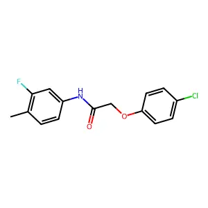 2-(4-chlorophenoxy)-N-(3-fluoro-4-methylphenyl)acetamide structure