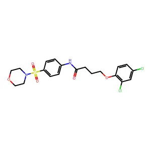 4-(2,4-dichlorophenoxy)-N-(4-morpholin-4-ylsulfonylphenyl)butanamide structure