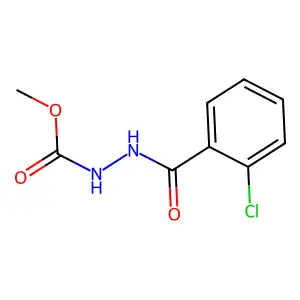 methyl N-[(2-chlorobenzoyl)amino]carbamate structure