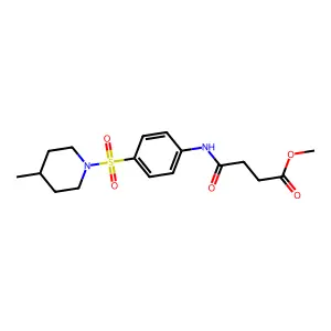 Methyl 4-({4-[(4-methyl-1-piperidinyl)sulfonyl]phenyl}amino)-4-oxobutanoate structure