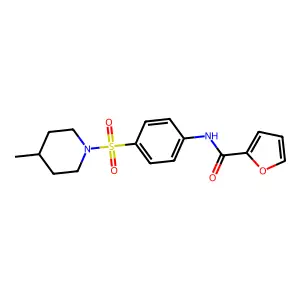 N-{4-[(4-methylpiperidin-1-yl)sulfonyl]phenyl}furan-2-carboxamide structure