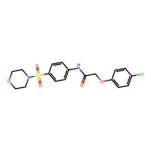 2-(4-chlorophenoxy)-N-[4-(4-morpholinylsulfonyl)phenyl]acetamide structure