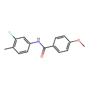 N-(3-fluoro-4-methylphenyl)-4-methoxybenzamide structure