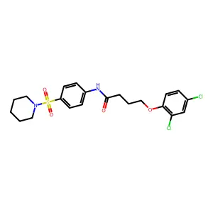 4-(2,4-dichlorophenoxy)-N-[4-(1-piperidinylsulfonyl)phenyl]butanamide structure