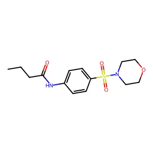 N-(4-morpholin-4-ylsulfonylphenyl)butanamide structure