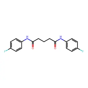 N,N'-bis(4-fluorophenyl)pentanediamide structure