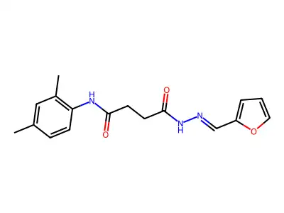 N-(2,4-dimethylphenyl)-4-[2-(2-furylmethylene)hydrazino]-4-oxobutanamide structure