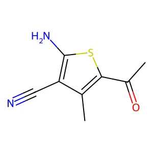 5-乙酰基-2-氨基-4-甲基噻吩-3-甲腈 structure