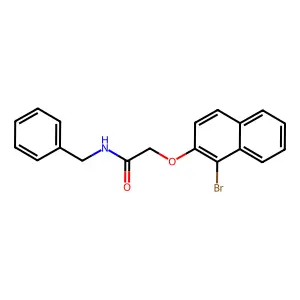N-benzyl-2-[(1-bromo-2-naphthyl)oxy]acetamide structure
