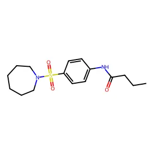 N-[4-(azepan-1-ylsulfonyl)phenyl]butanamide structure