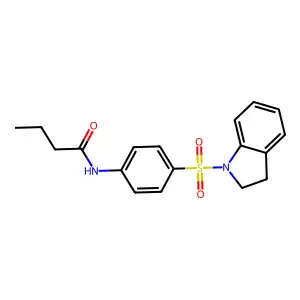 N-[4-(2,3-dihydro-1H-indol-1-ylsulfonyl)phenyl]butanamide structure
