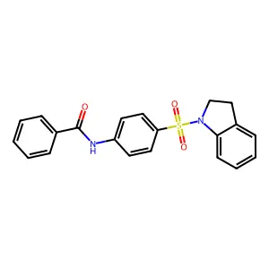 N-[4-(2,3-dihydro-1H-indol-1-ylsulfonyl)phenyl]benzamide structure