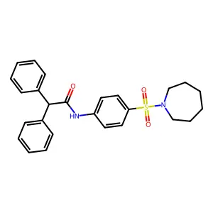 N-[4-(azepan-1-ylsulfonyl)phenyl]-2,2-diphenylacetamide structure