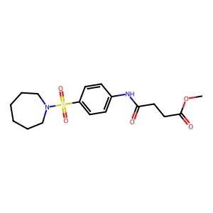 Methyl 4-[4-(azepan-1-ylsulfonyl)anilino]-4-oxobutanoate structure