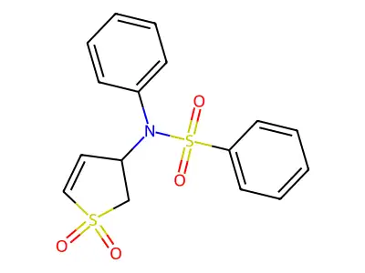 N-(1,1-dioxo-2,3-dihydrothiophen-3-yl)-N-phenylbenzenesulfonamide structure