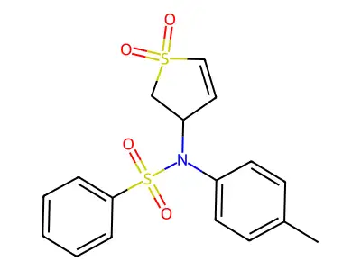 4-[(4-Methylphenyl)(phenylsulfonyl)amino]-4,5-dihydrothiophene-1,1-dione structure