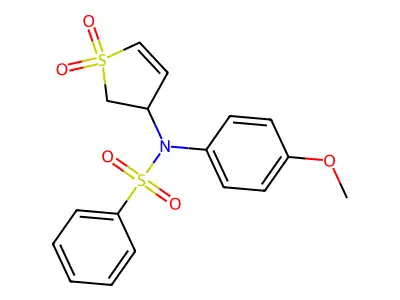 N-(1,1-dioxido-2,3-dihydrothiophen-3-yl)-N-(4-methoxyphenyl)benzenesulfonamide structure