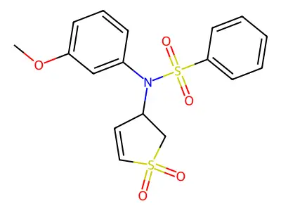 N-(1,1-dioxido-2,3-dihydrothiophen-3-yl)-N-(3-methoxyphenyl)benzenesulfonamide structure