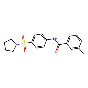 3-methyl-N-[4-(pyrrolidin-1-ylsulfonyl)phenyl]benzamide structure