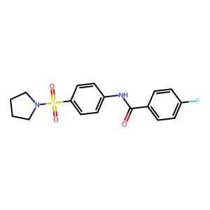 4-fluoro-N-[4-(1-pyrrolidinylsulfonyl)phenyl]benzamide structure