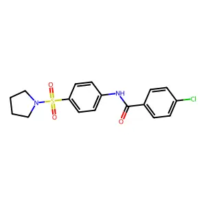 4-chloro-N-[4-(1-pyrrolidinylsulfonyl)phenyl]benzamide structure