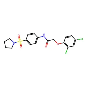 2-(2,4-dichlorophenoxy)-N-[4-(1-pyrrolidinylsulfonyl)phenyl]acetamide structure