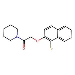 2-[(1-Bromo-2-naphthalenyl)oxy]-1-(1-piperidinyl)ethanone structure