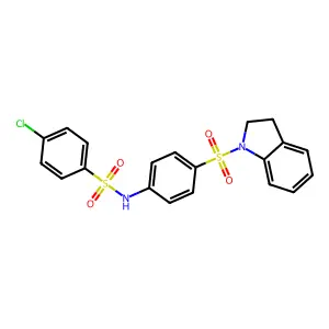 4-chloro-N-[4-(2,3-dihydro-1H-indol-1-ylsulfonyl)phenyl]benzenesulfonamide structure