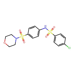 4-chloro-N-(4-morpholin-4-ylsulfonylphenyl)benzenesulfonamide structure