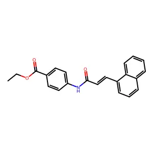 ethyl 4-[[(E)-3-naphthalen-1-ylprop-2-enoyl]amino]benzoate structure