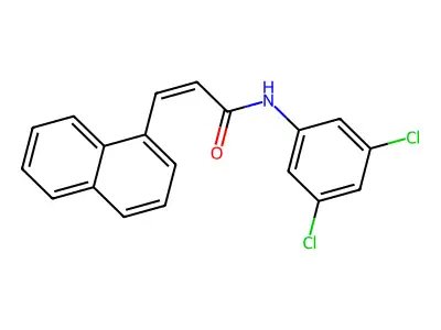 N-(3,5-dichlorophenyl)-3-naphthalen-1-ylprop-2-enamide structure
