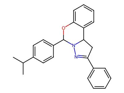 5-(4-Isopropylphenyl)-2-phenyl-1,10b-dihydropyrazolo[1,5-c][1,3]benzoxazine structure