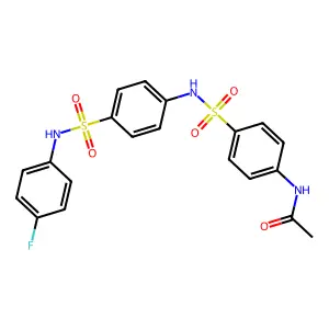 N-[4-({4-[(4-fluorophenyl)sulfamoyl]phenyl}sulfamoyl)phenyl]acetamide structure