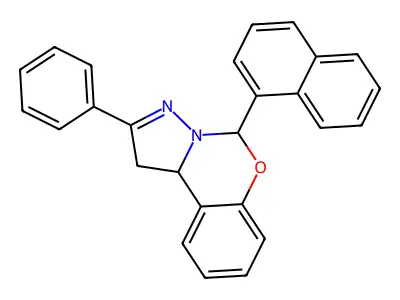 5-(1-Naphthyl)-2-phenyl-1,10b-dihydropyrazolo[1,5-c][1,3]benzoxazine structure