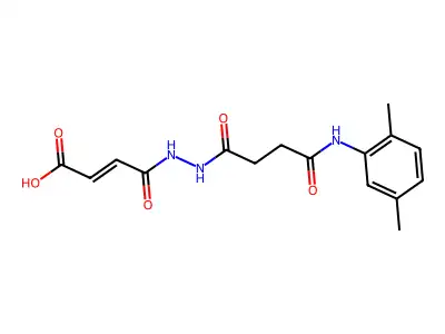 (E)-4-{2-[4-(2,5-Dimethylanilino)-4-oxobutanoyl]hydrazino}-4-oxo-2-butenoic acid structure