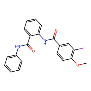 3-iodo-4-methoxy-N-[2-(phenylcarbamoyl)phenyl]benzamide structure