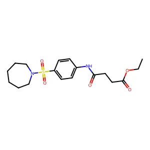 Ethyl 4-[4-(azepan-1-ylsulfonyl)anilino]-4-oxobutanoate structure