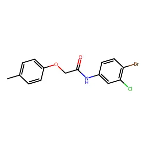N-(4-bromo-3-chlorophenyl)-2-(4-methylphenoxy)acetamide structure