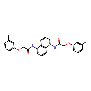 2-(3-methylphenoxy)-N-[5-[[2-(3-methylphenoxy)acetyl]amino]naphthalen-1-yl]acetamide structure