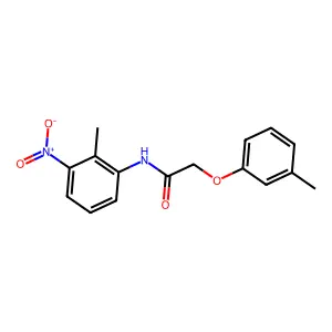 N-(2-methyl-3-nitrophenyl)-2-(3-methylphenoxy)acetamide structure