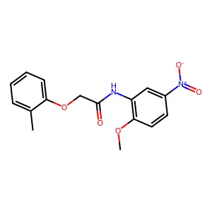N-(2-methoxy-5-nitrophenyl)-2-(2-methylphenoxy)acetamide structure