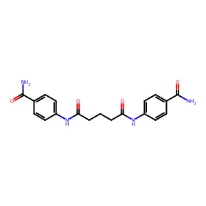 N,N'-bis(4-carbamoylphenyl)pentanediamide structure